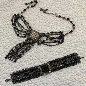 Vintage matching choker and bracelet